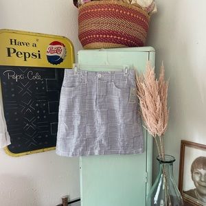 Croft & Barrow Skort, size 6, Mid Rise,Blue & White Plaid